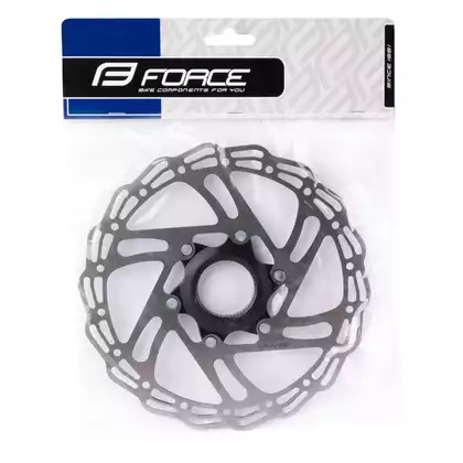FORCE CENTER LOCK Bicycle brake disc 160mm, silver