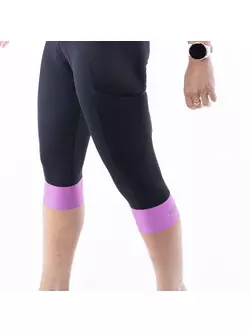 KAYMAQ DESIGN women's cycling shorts,3/4 black-purple KQSII-3003 