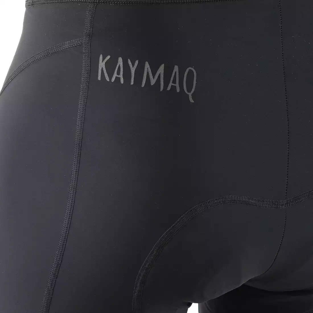 KAYMAQ ELBIBM601 men's cycling shorts with braces, black