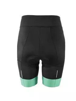 KAYMAQ women's cycling shorts, black and mint KQSII-2003