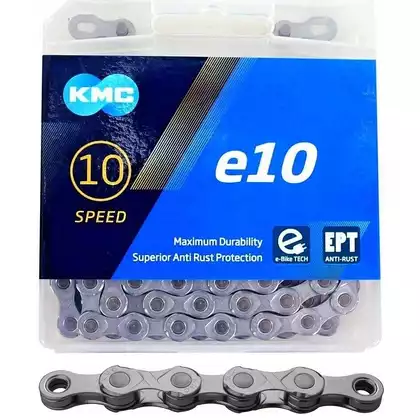 KMC E10 EPT Bicycle chain 10-speed, 136 links, E-bike, silver