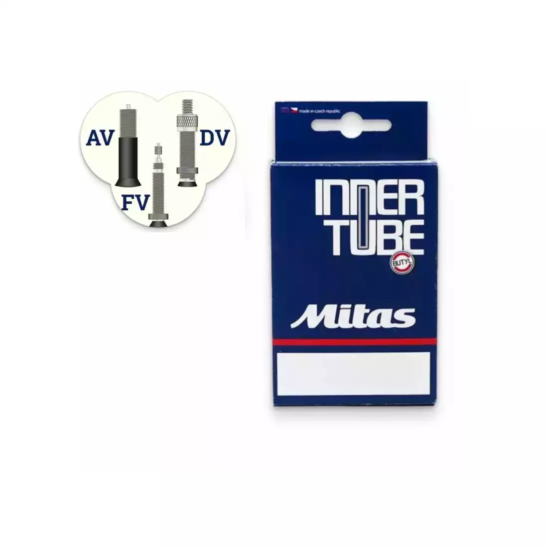 MITAS Bicycle inner tube PLUS AV40 27,5x2,45-3,00 (62/75-584)