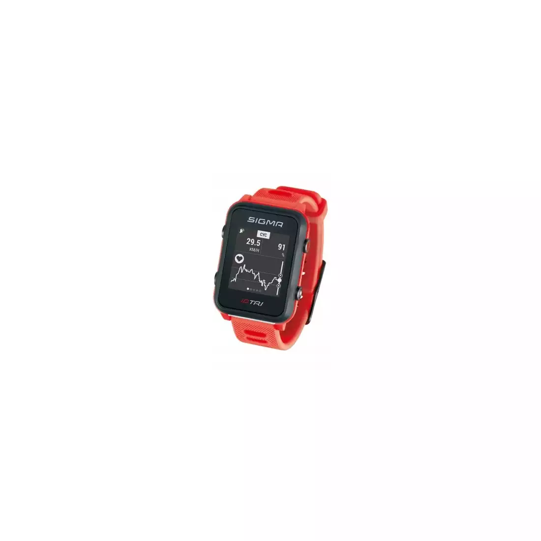 SIGMA ID.TRI SET heart rate monitor with band, red