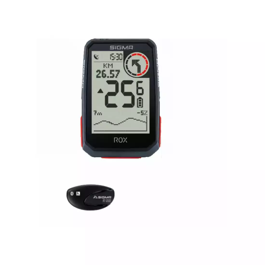 SIGMA ROX 4.0 Cycling computer with heart rate monitor, white