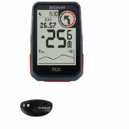SIGMA ROX 4.0 Cycling computer with heart rate monitor, white