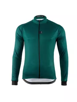 [Set] KAYMAQ DESIGN KYQ-SS-1001-4 Men bike t-shirt, dark green + KAYMAQ DESIGN KYQ-LS-1001-4 men's cycling jersey dark green