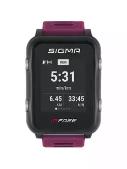 Sigma ID.FREE heart rate monitor with band, purple