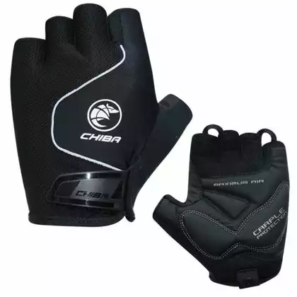 CHIBA COOL AIR Cycling gloves, black 