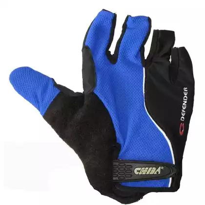 CHIBA DEFENDER Cycling gloves, blue and black