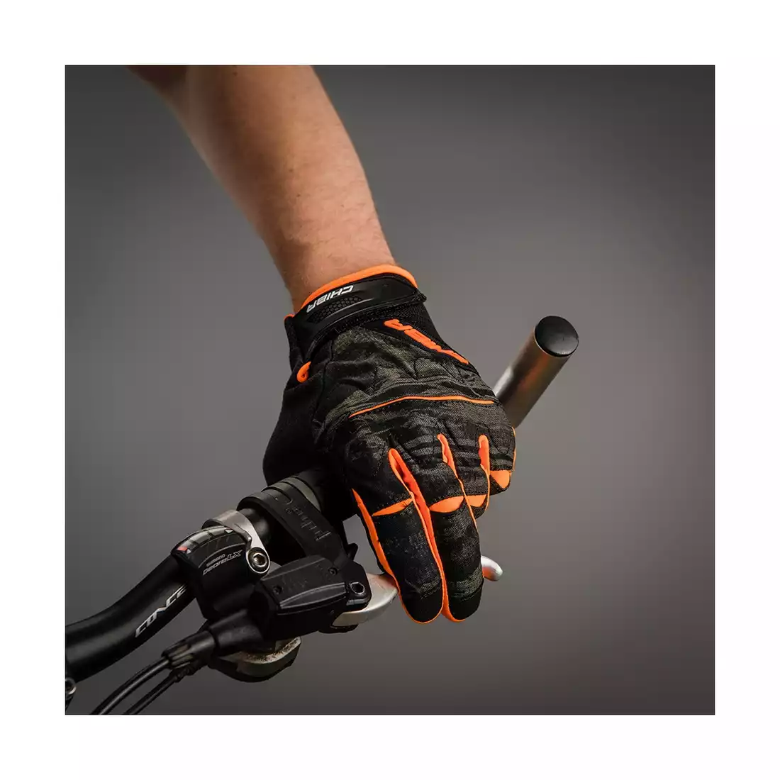 CHIBA MAVERICK Cycling gloves, black and orange