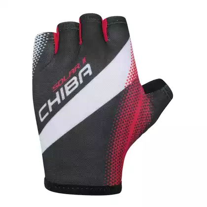 CHIBA SOLAR II Cycling gloves, black and red