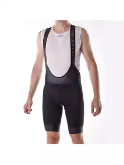 KAYMAQ KYB-0014 men's cycling shorts with braces, black