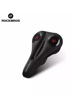ROCKBROS Gel bicycle seat cover with rain protection, black-red LF044R