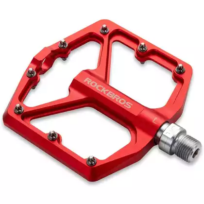 ROCKBROS K203-RD Platform bike pedals, aluminum, red