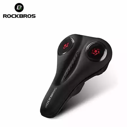 ROCKBROS Gel bicycle seat cover with rain protection, black-red LF044R