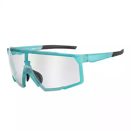 Rockbros SP22BL bicycle / sports glasses with polarized lens turquoise