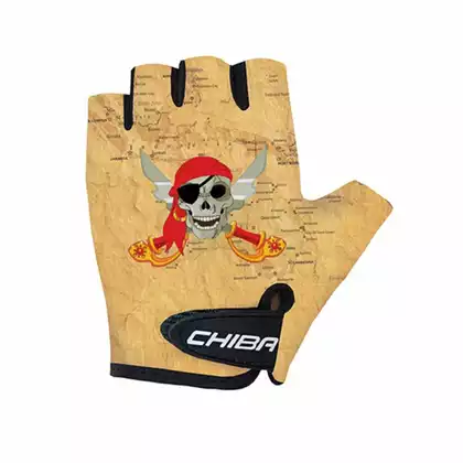 CHIBA COOL KIDS children's cycling gloves yellow / pirate