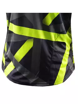 KAYMAQ DESIGN M36 Men's casual long sleeve MTB/enduro cycling jersey, yellow fluorine