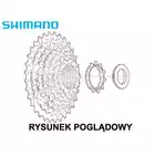 SHIMANO CS-HG41 8 speed cassette. 11-34T, silver