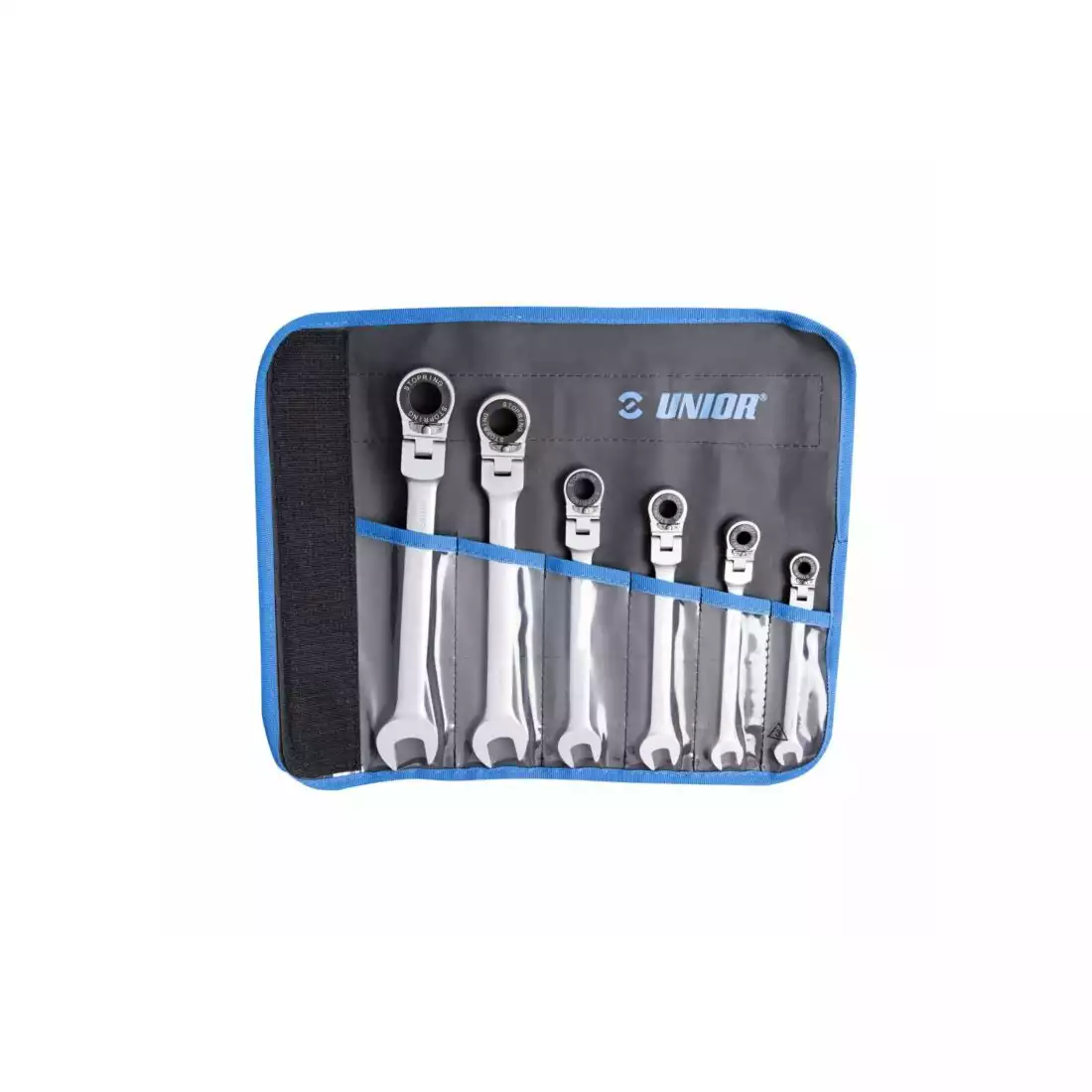UNIOR set of combination wrenches with ratchet 8-19