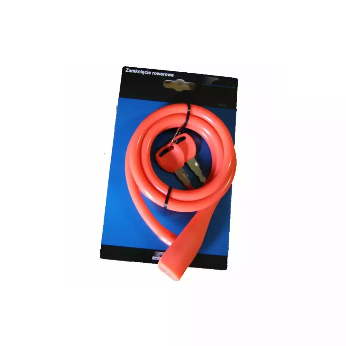 Anti-theft bicycle lock, 135 cm, coral