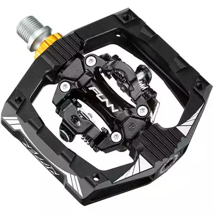 FUNN platform pedals, double-sided RIPPER, aluminum, black