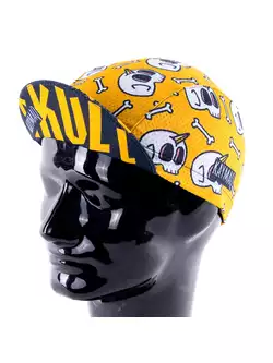 KAYMAQ DESIGN CZK1-1 SKULL Cycling cap with a visor