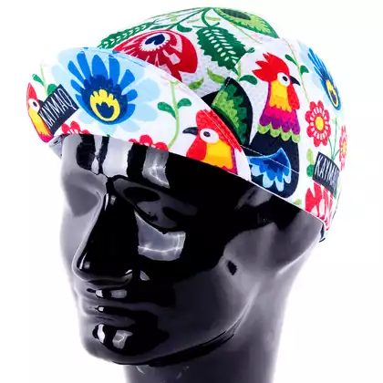 KAYMAQ DESIGN CZK1-POLISH FOLK Cycling cap with a visor
