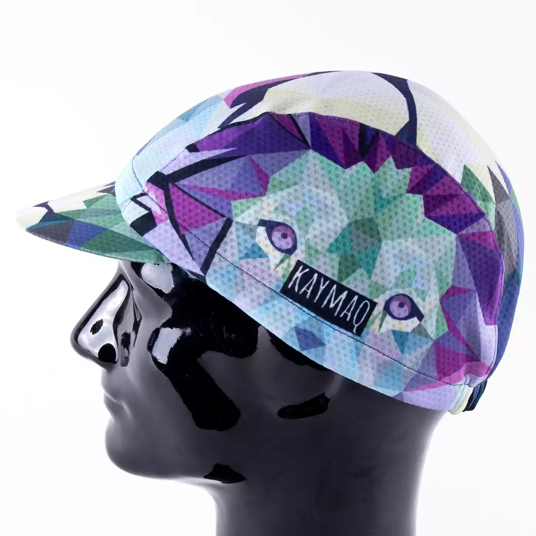 KAYMAQ DESIGN CZK1-POLYGONAL LION Cycling cap with a visor