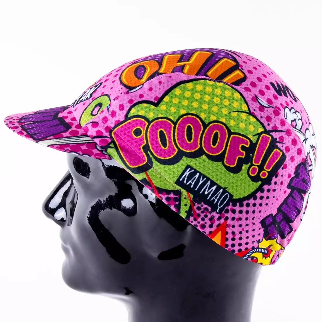 KAYMAQ DESIGN CZK1-W1-W27 Cycling cap with a visor, Pink