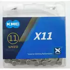 KMC X11 bicycle chain 11-speed, 118 links, gray