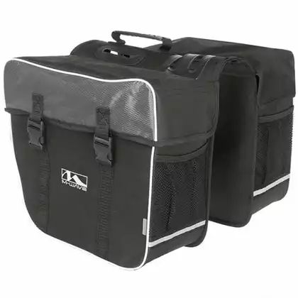 M-WAVE bicycle pannier for the trunk, double, black