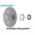 SHIMANO CS-HG-400 steel cassette, 9 speed, 12-36T, nickel