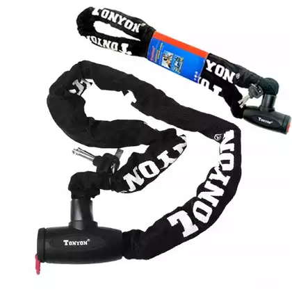 TONYON bicycle lock anti-theft key, chain 8x900mm