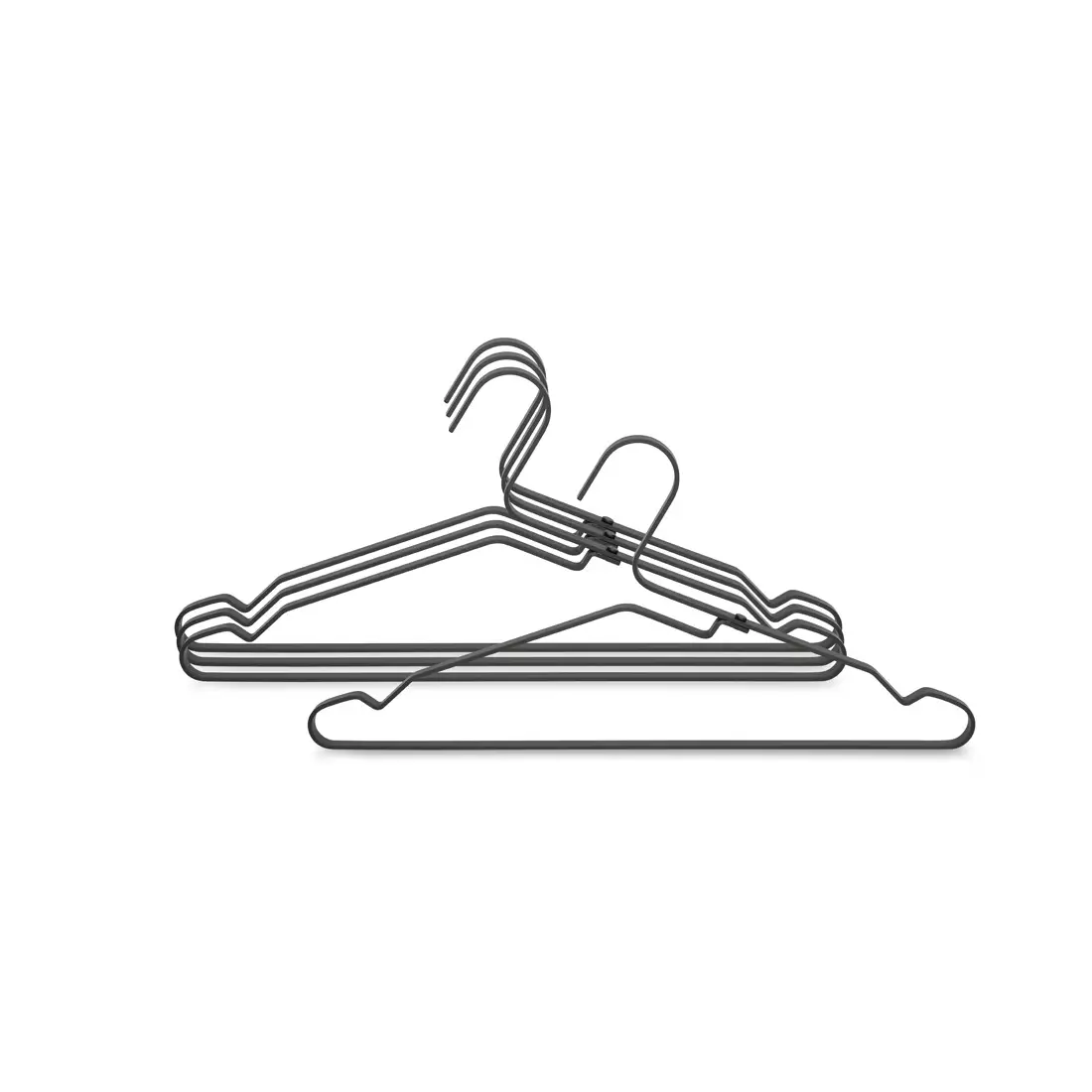 BRABANTIA coat rack, aluminum, black, 4 pieces