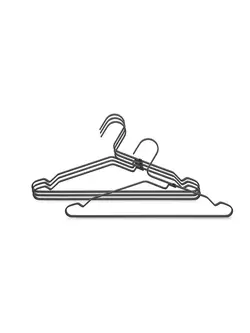 BRABANTIA coat rack, aluminum, black, 4 pieces