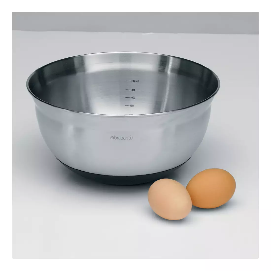 BRABANTIA kitchen bowl with measuring cup 1.6L, stainless steel