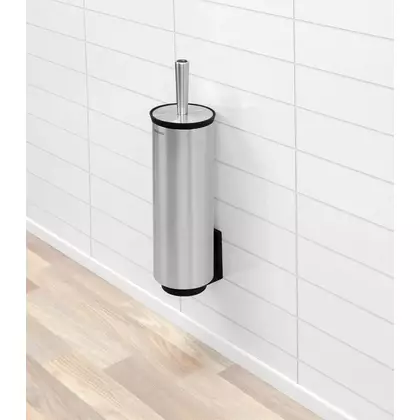 BRABANTIA wall-mounted toilet brush, matt silver
