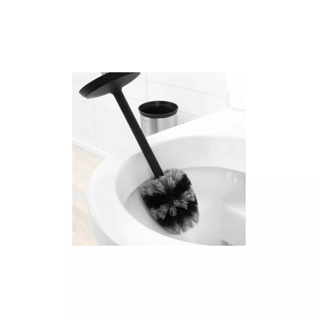 BRABANTIA wall-mounted toilet brush, silver