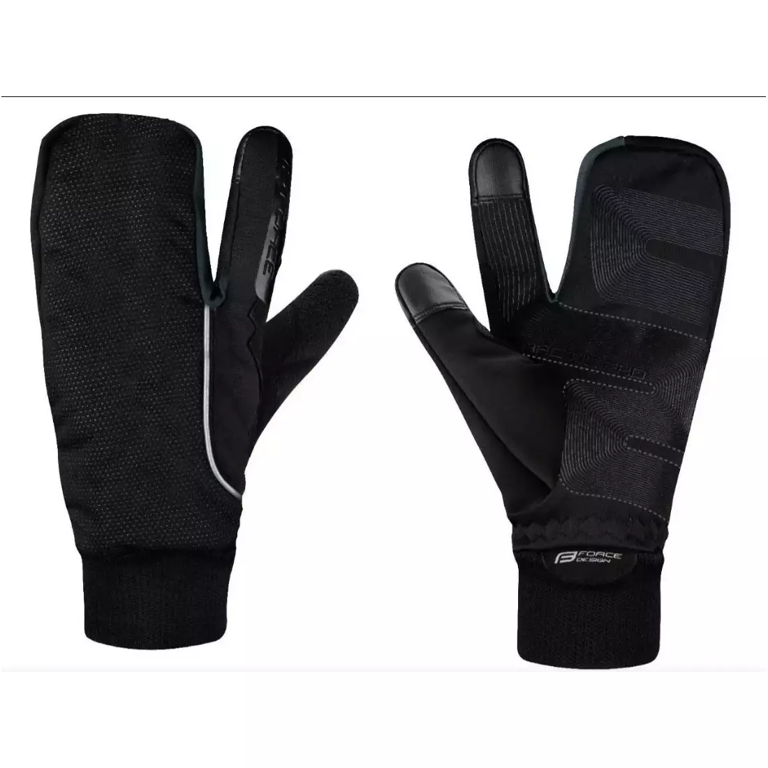 FORCE HOT RAK PRO winter cycling gloves, black