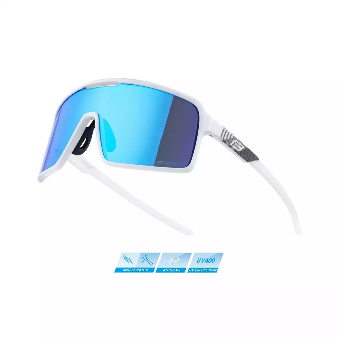 FORCE STATIC bicycle/sports glasses, white
