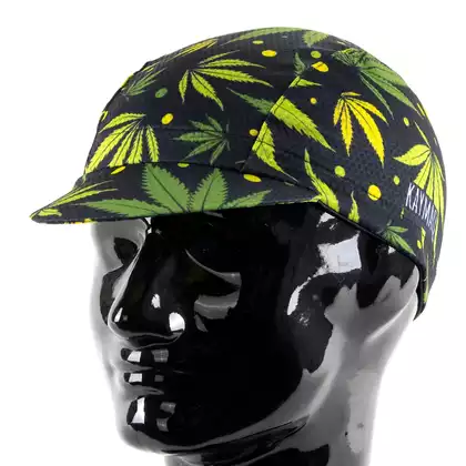 KAYMAQ DESIGN CZK1-15 WEED Cycling cap with a visor