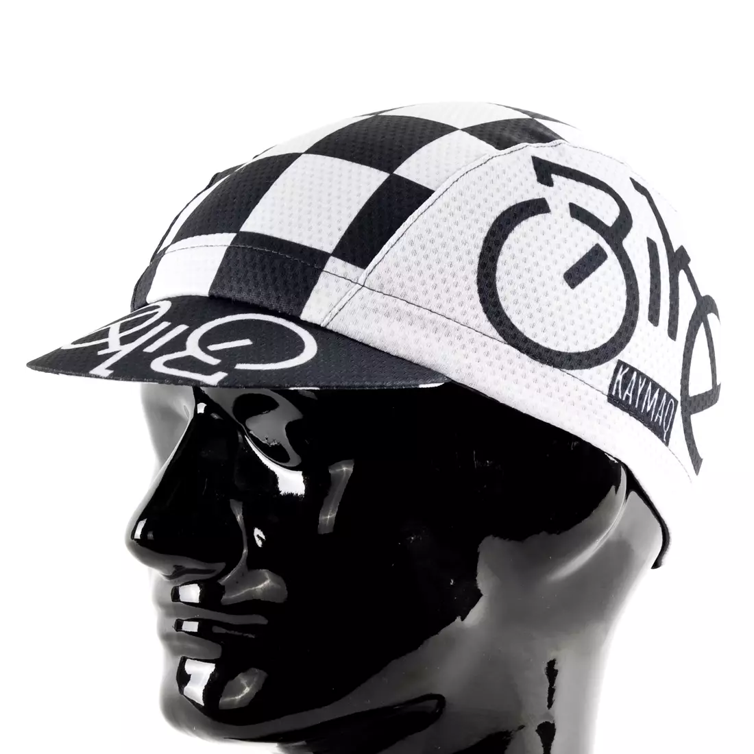 KAYMAQ DESIGN CZK1-9 RIDE BIKE Cycling cap with a visor, white-black