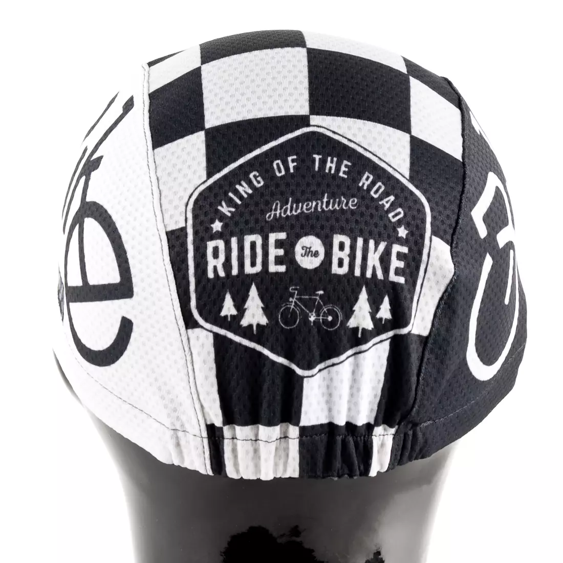 KAYMAQ DESIGN CZK1-9 RIDE BIKE Cycling cap with a visor, white-black