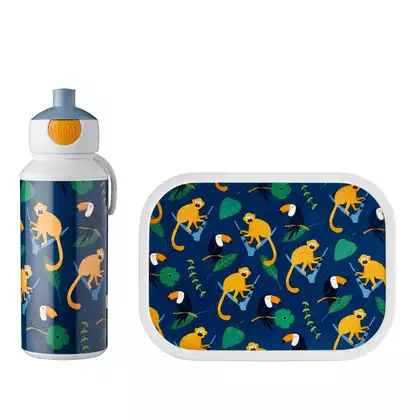 Mepal Campus Lunch set Jungle children's set water bottle + lunchbox, navy blue and white