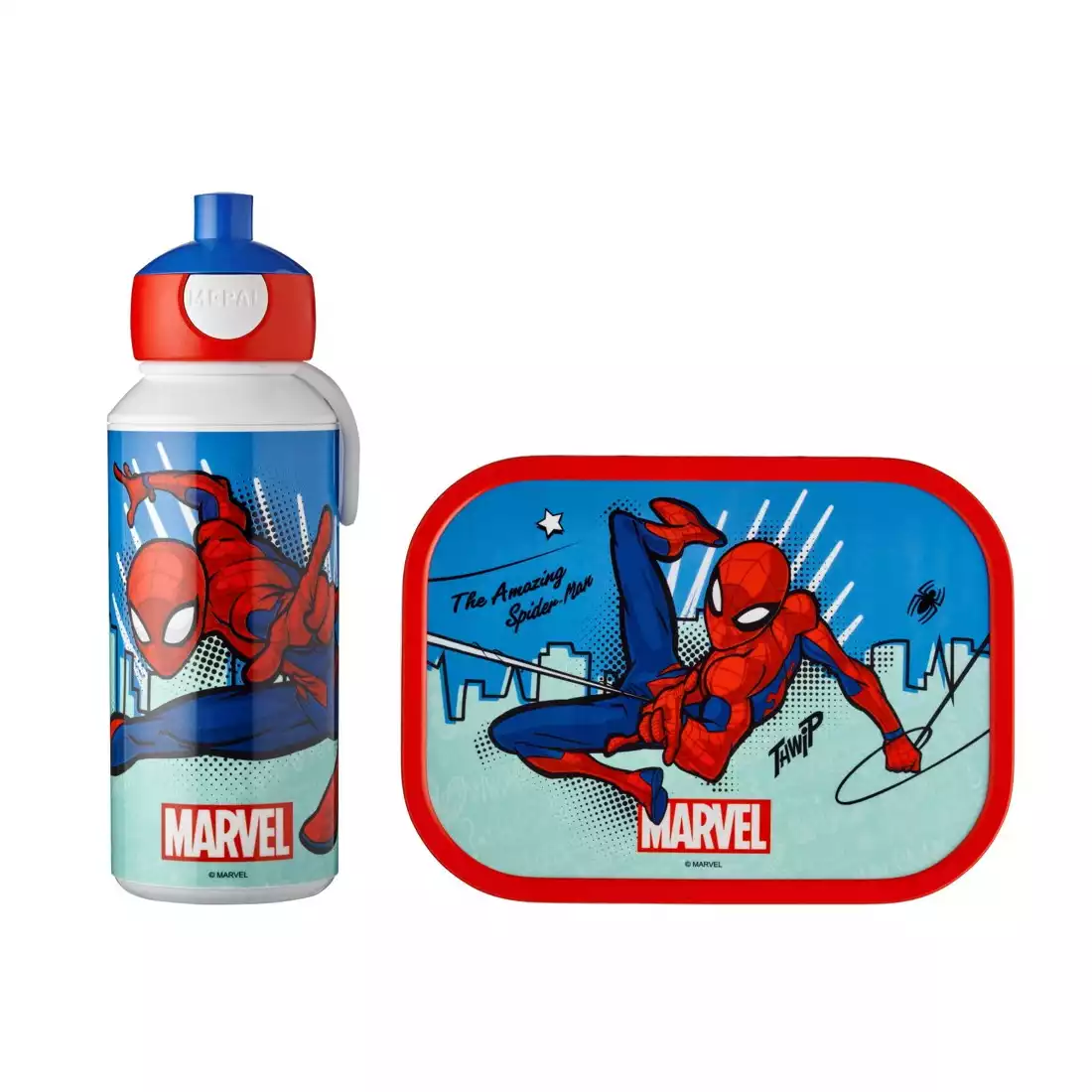Mepal Campus Lunch set Spiderman children's set water bottle + lunchbox, blue-red
