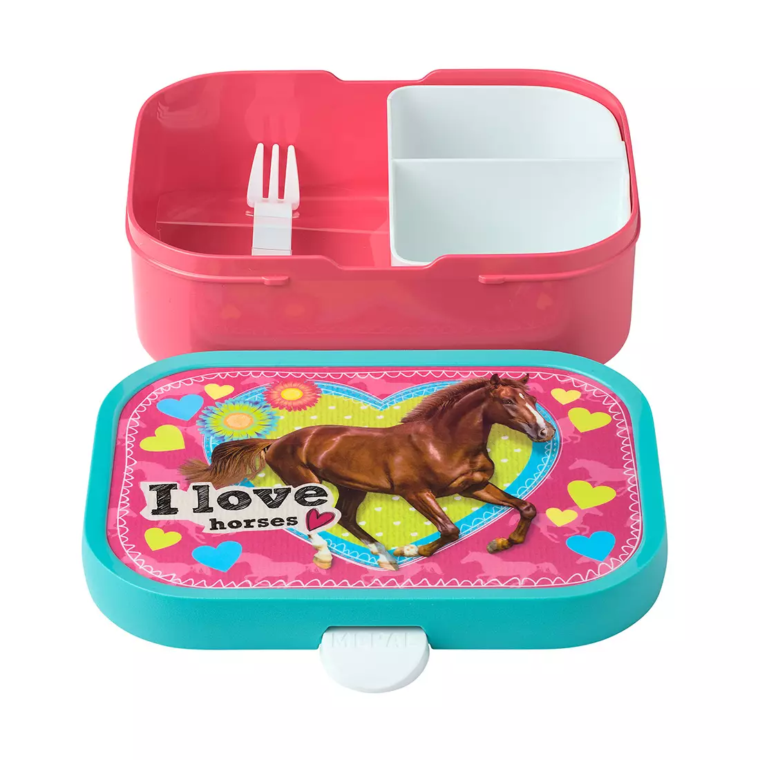 Mepal Campus My horse children's lunchbox, pink-turquoise