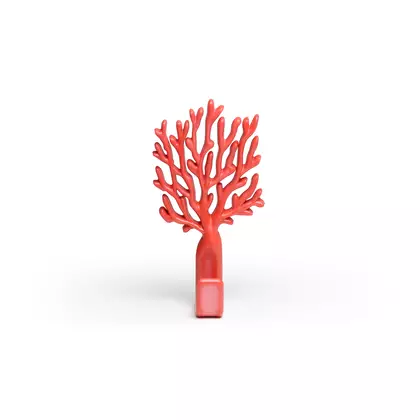 QUALY coat rack, coral, red