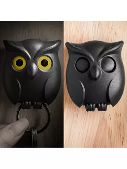 QUALY key hanger, owl, black