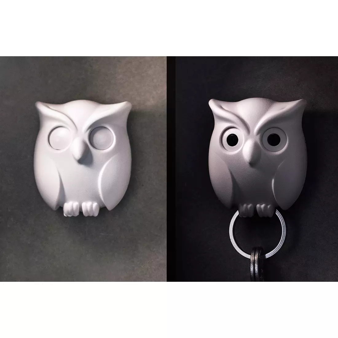 QUALY key hanger, owl, white